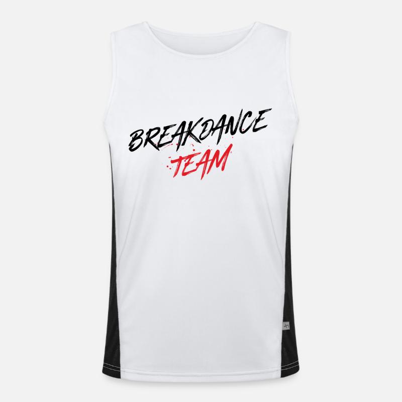 Breakdance Team Funktionelles Kontrast-Tank Top für Männer 