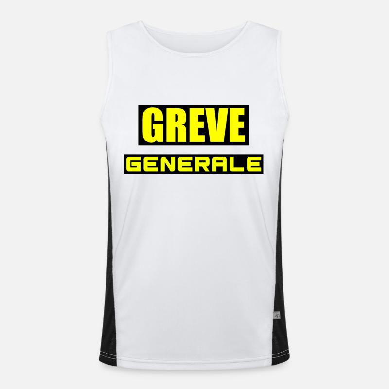 Grève générale Débardeur respirant contrasté Homme 