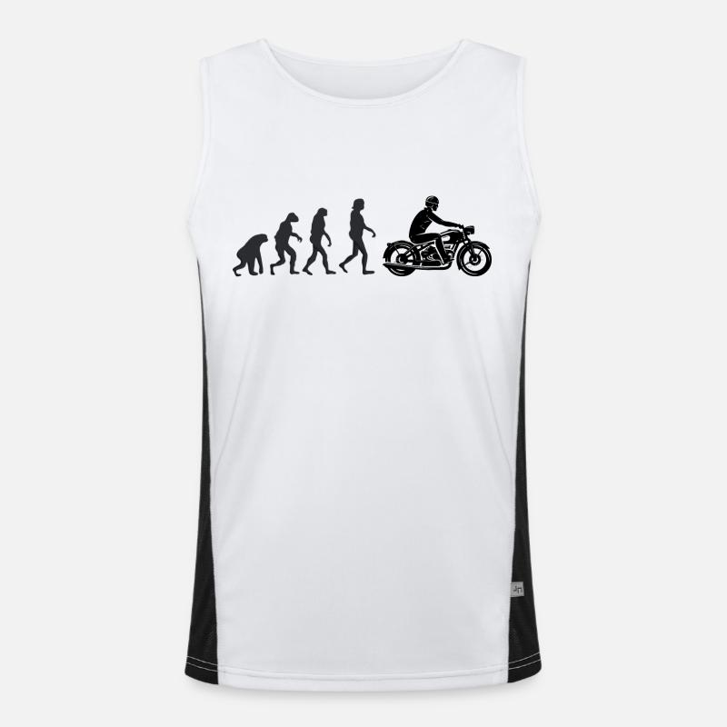 Biker - Human evolution Men's Functional Contrast Tank Top 
