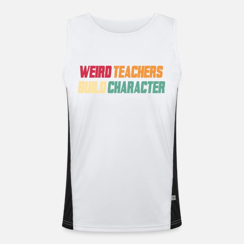 Lehrer Spruch Sprüche Schule Lehrerin Funktionelles Kontrast-Tank Top für Männer 
