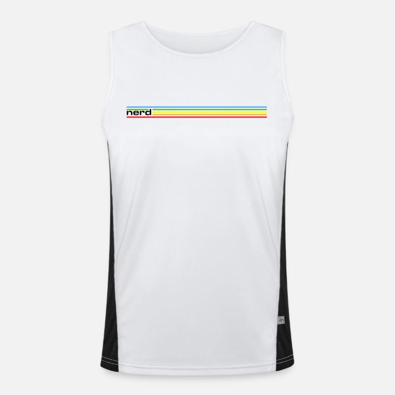 NERDY forever - nerd Rainbow Funktionelles Kontrast-Tank Top für Männer 