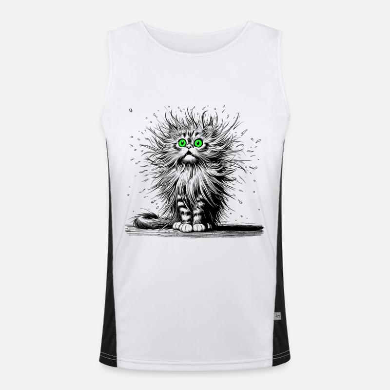 Chat pour se moquer Débardeur respirant contrasté Homme 