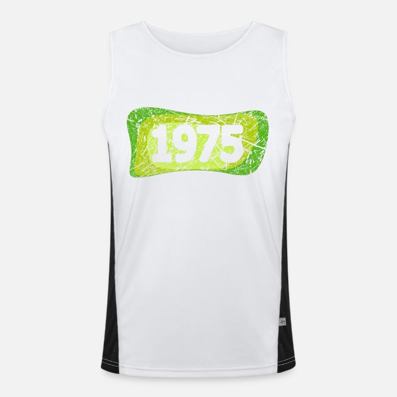 Retro 1975 Funktionelles Kontrast-Tank Top für Männer 