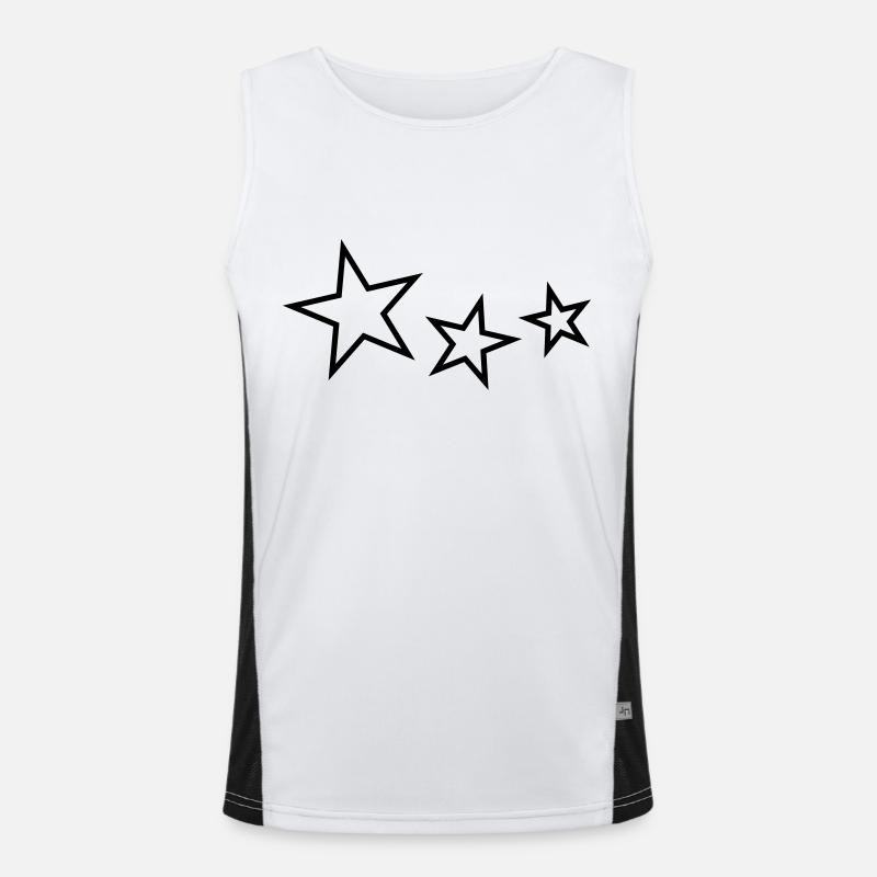 Sterne Funktionelles Kontrast-Tank Top für Männer 