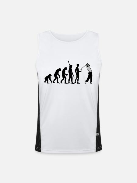 evolution_golf_b_2c - Funktionelles Kontrast-Tank Top für Männer  - Weiß/Schwarz - Vorne