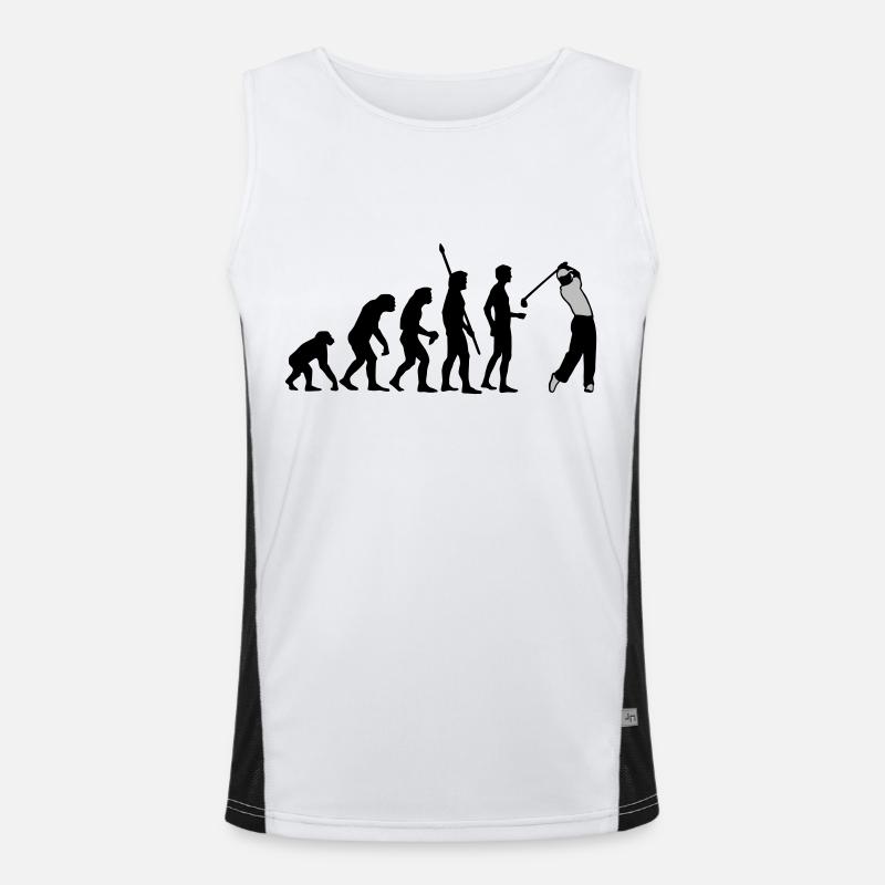 evolution_golf_b_2c - Débardeur respirant contrasté Homme  - blanc/noir