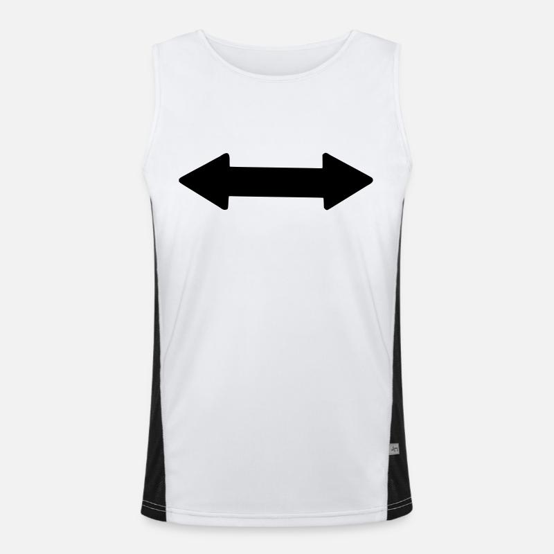 Pfeil (rechts/links) Funktionelles Kontrast-Tank Top für Männer 