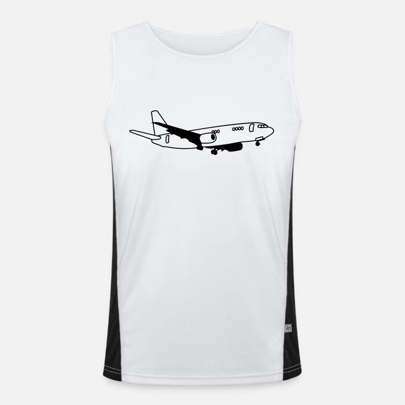 Flugzeug Funktionelles Kontrast-Tank Top für Männer 