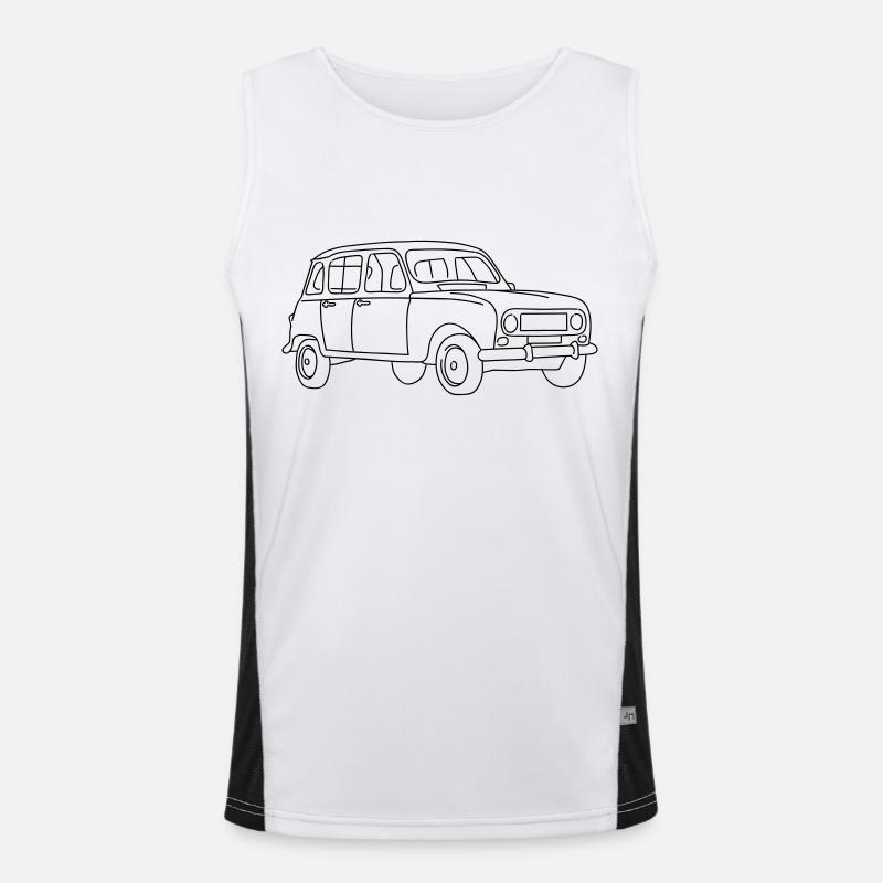 R4 (Auto) Funktionelles Kontrast-Tank Top für Männer 