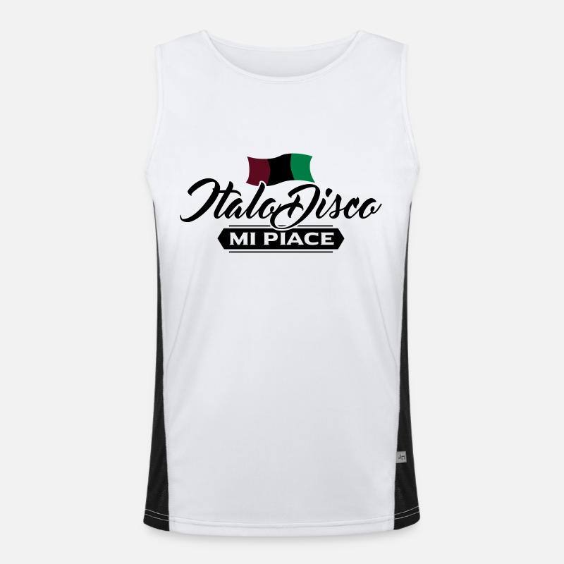 Italo Disco Funktionelles Kontrast-Tank Top für Männer 
