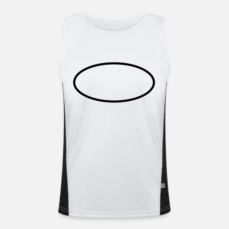 Math symbol - ellipse Men's Functional Contrast Tank Top 