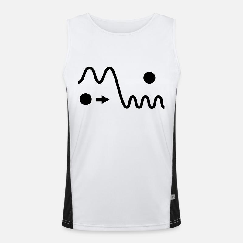Doppler effect [monochrome] Men's Functional Contrast Tank Top 