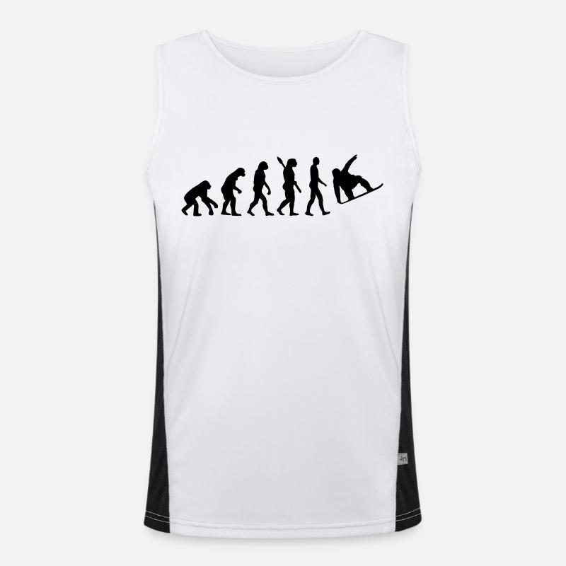 Evolution Snowboard - Men's Functional Contrast Tank Top  - white/black