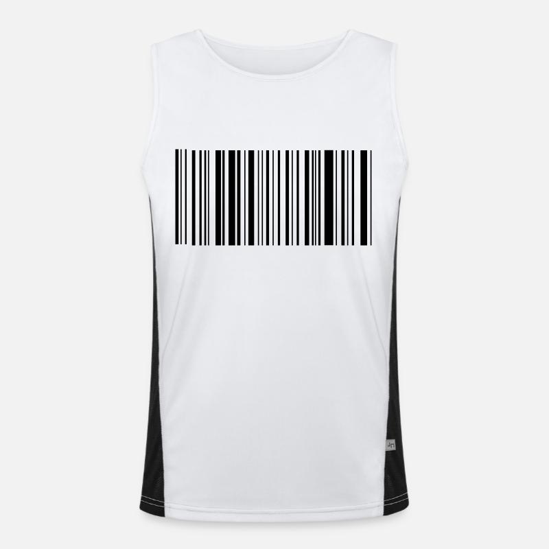 Bar code - Men's Functional Contrast Tank Top  - white/black