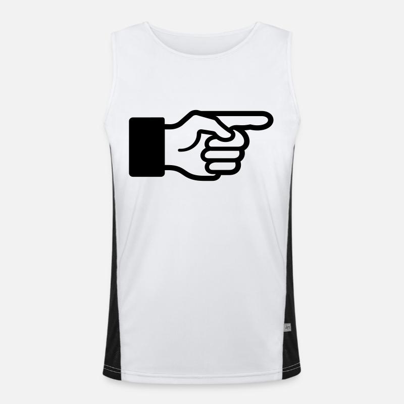 Index finger, forefinger, hand, pointer, direct, Men's Functional Contrast Tank Top 