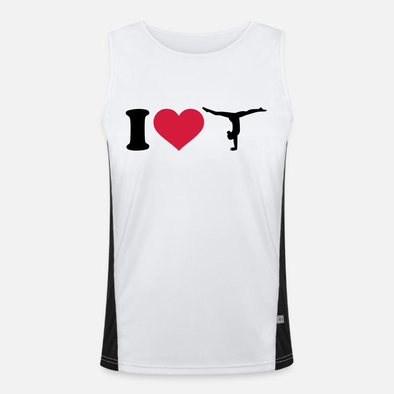 I love Gymnastics Men's Functional Contrast Tank Top 