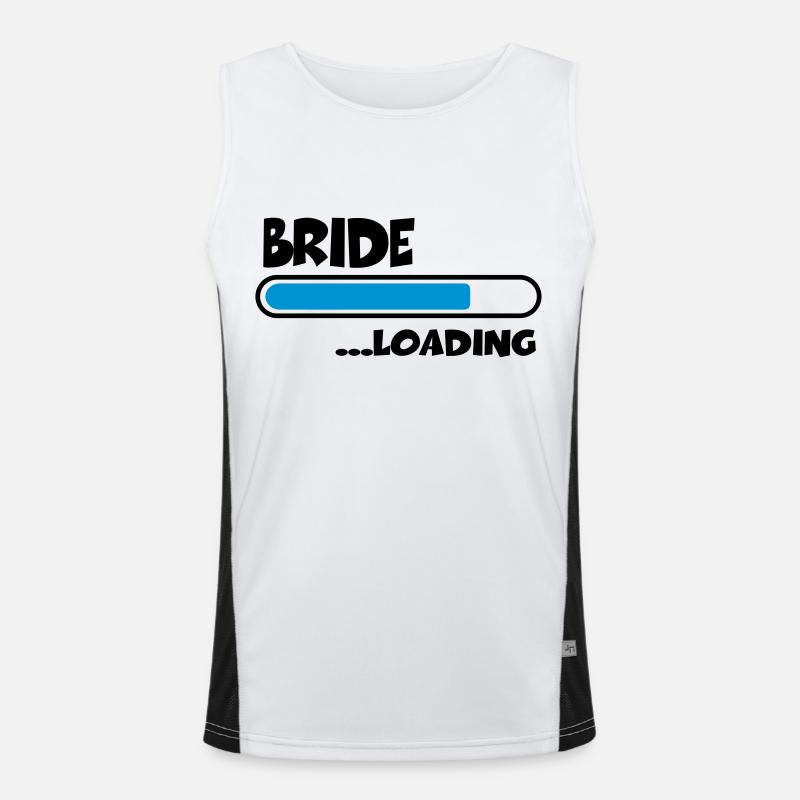 Bride loading - Men's Functional Contrast Tank Top  - white/black