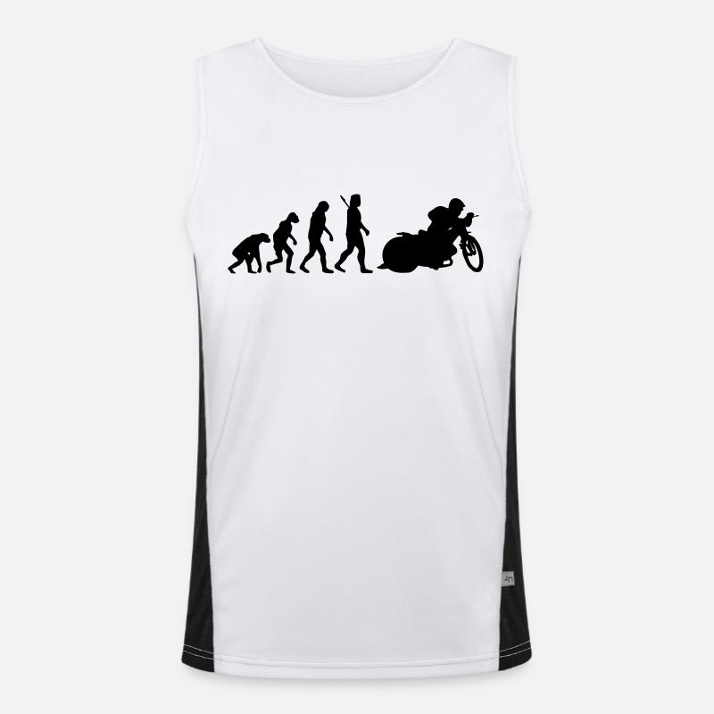 Speedway - Men's Functional Contrast Tank Top  - white/black