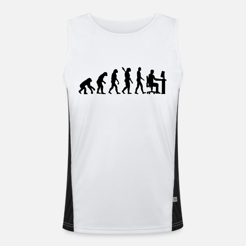 Programmer - Men's Functional Contrast Tank Top  - white/black