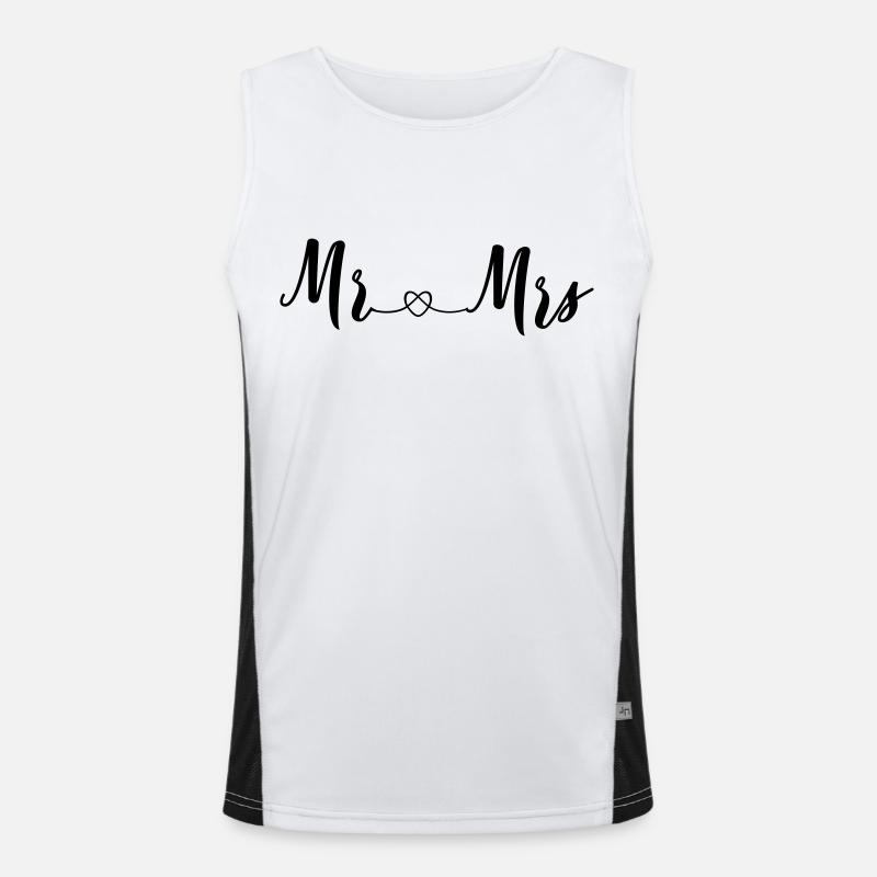 mr_and_mrs_2_hearts Funktionelles Kontrast-Tank Top für Männer 
