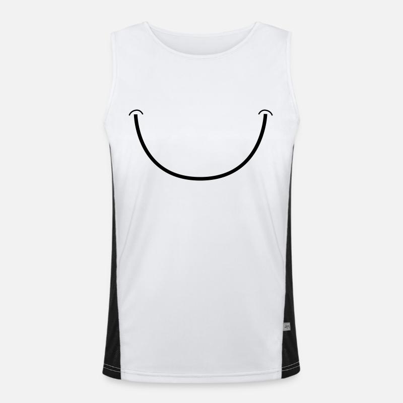 Lächeln Funktionelles Kontrast-Tank Top für Männer 