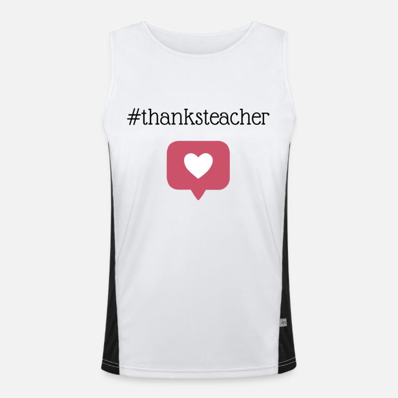 Danke Lehrer Funktionelles Kontrast-Tank Top für Männer 