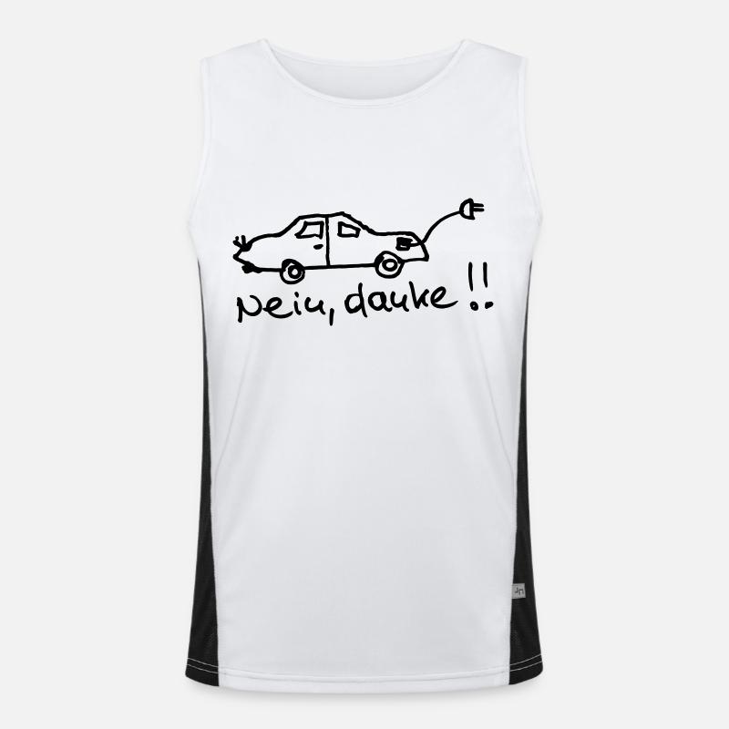E Auto, nein danke! Funktionelles Kontrast-Tank Top für Männer 