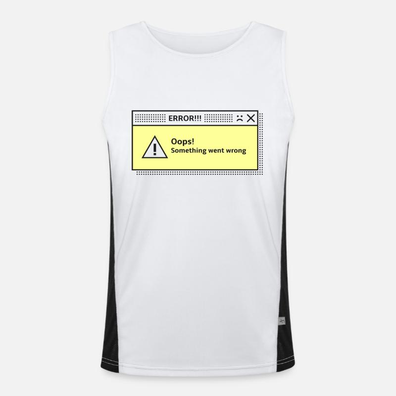 Warnmeldung Systemdialog Fehler Computer Funktionelles Kontrast-Tank Top für Männer 