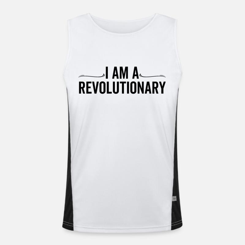 Ich bin ein Revolutionär Funktionelles Kontrast-Tank Top für Männer 