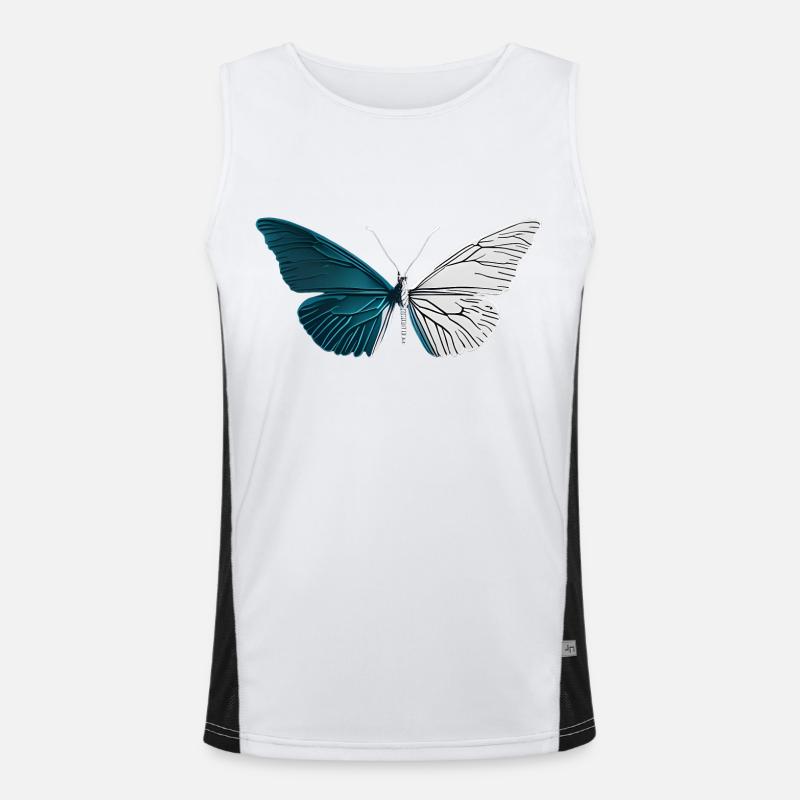 Papillon minimaliste Débardeur respirant contrasté Homme 