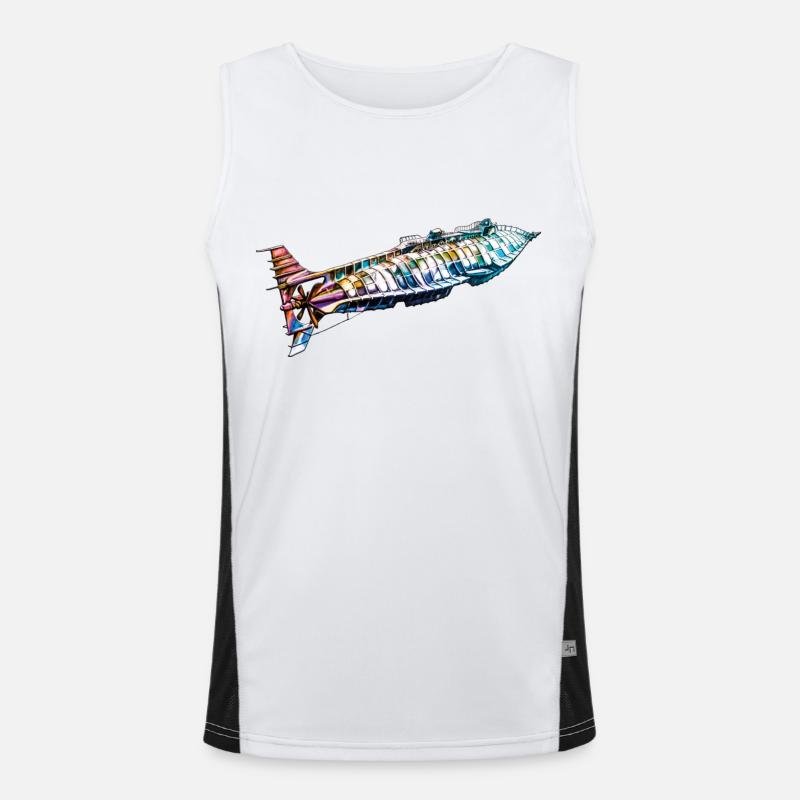 Die Nautilus nach Jules Verne Funktionelles Kontrast-Tank Top für Männer 