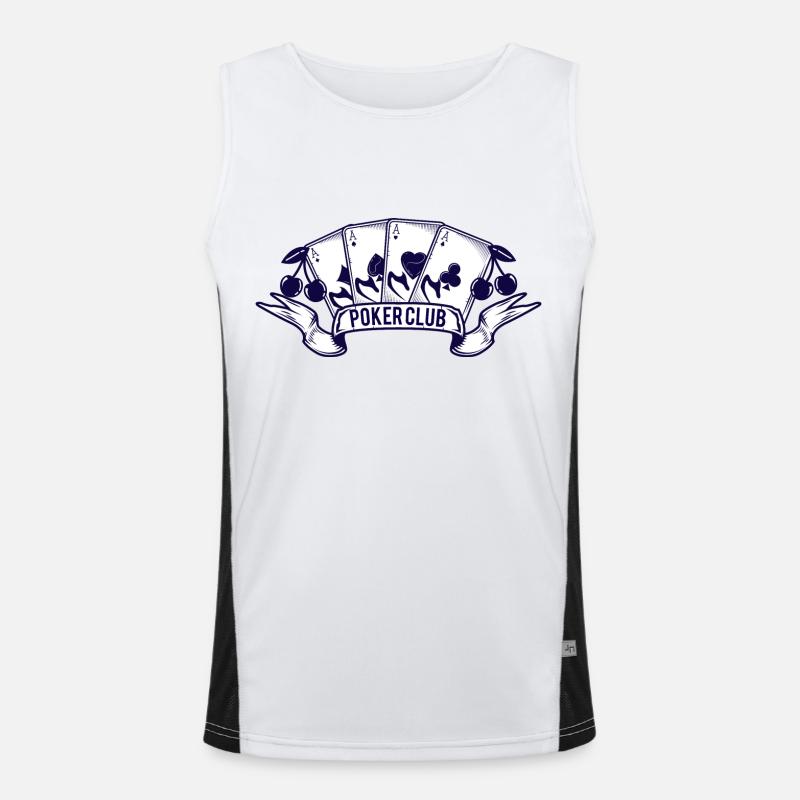 Boardgame Chess Backgammon Game Night - Men's Functional Contrast Tank Top  - white/black