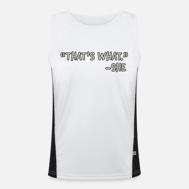 Das ist es, was sie Funktionelles Kontrast-Tank Top für Männer 