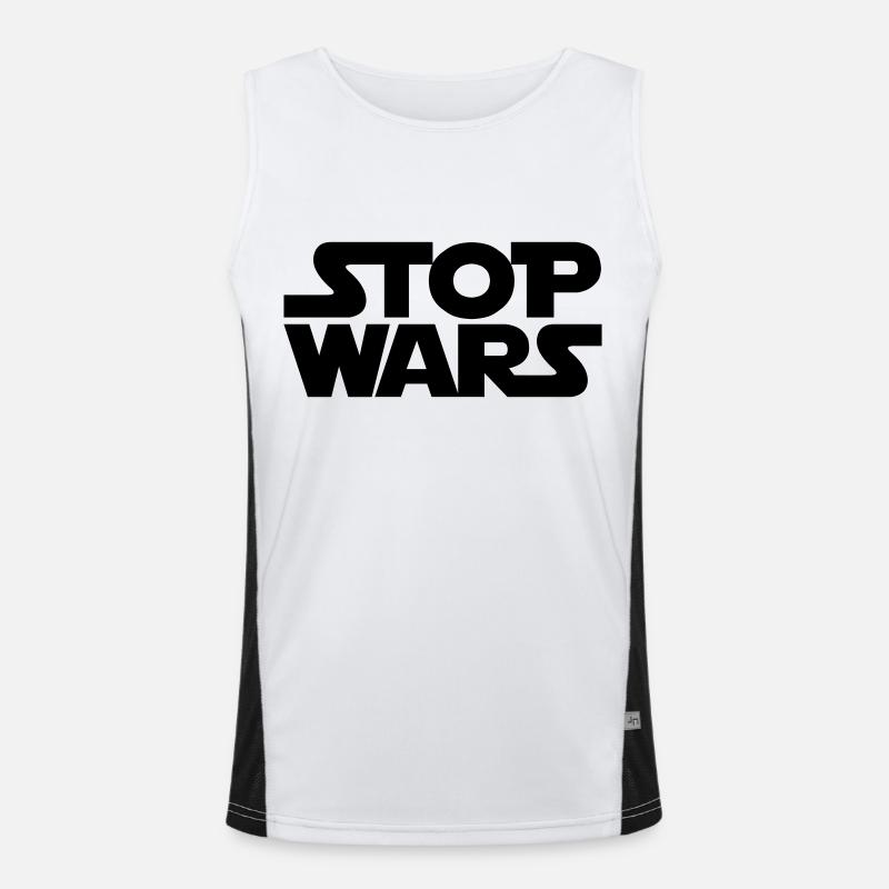 STOP WARS Men's Functional Contrast Tank Top 