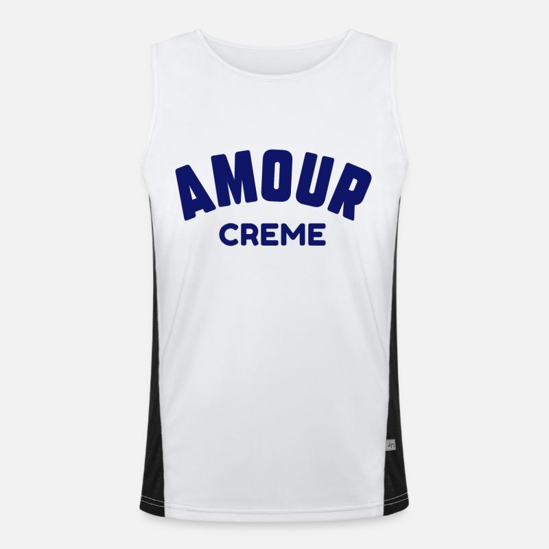 Amour crème Débardeur respirant contrasté Homme 