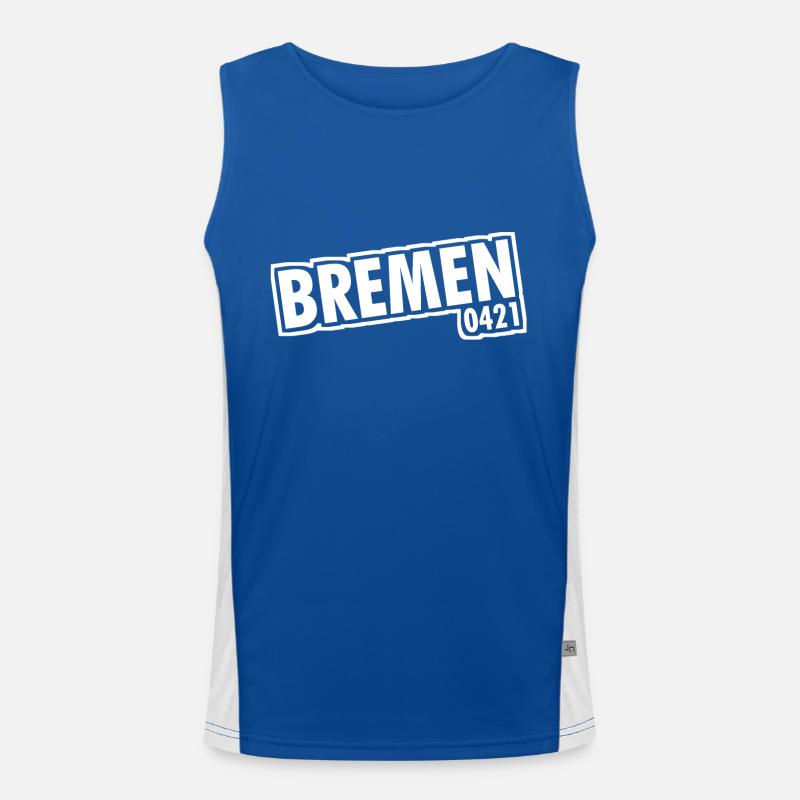 Bremen - 0421 - Area Code Men's Functional Contrast Tank Top 