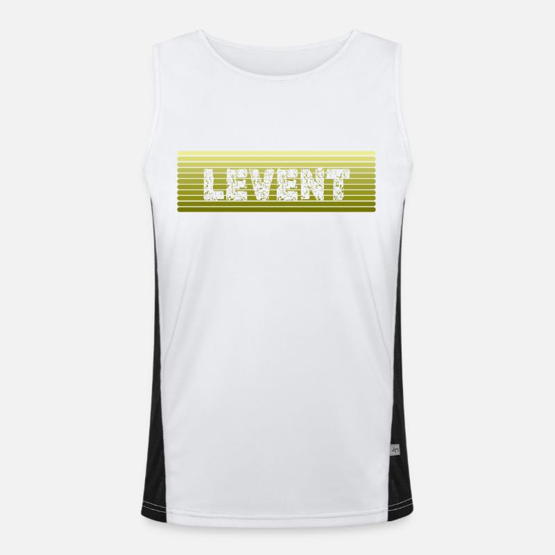 Gift for Levent - Men's Functional Contrast Tank Top  - white/black