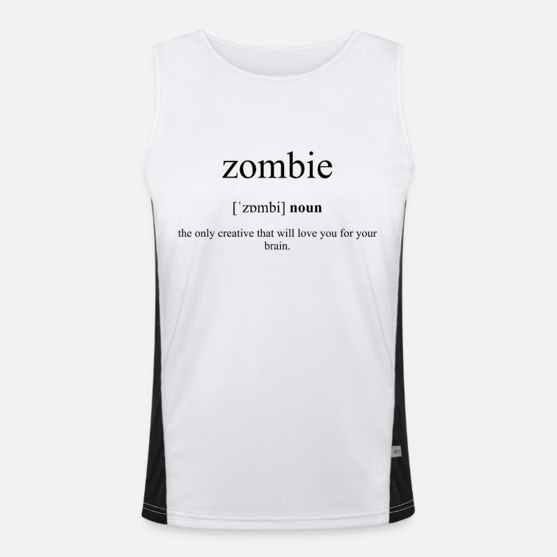 Zombie Definition Dictionary Funktionelles Kontrast-Tank Top für Männer 