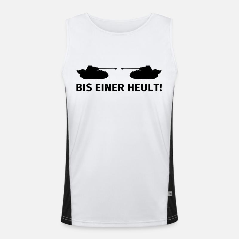 Bis einer heult Funktionelles Kontrast-Tank Top für Männer 