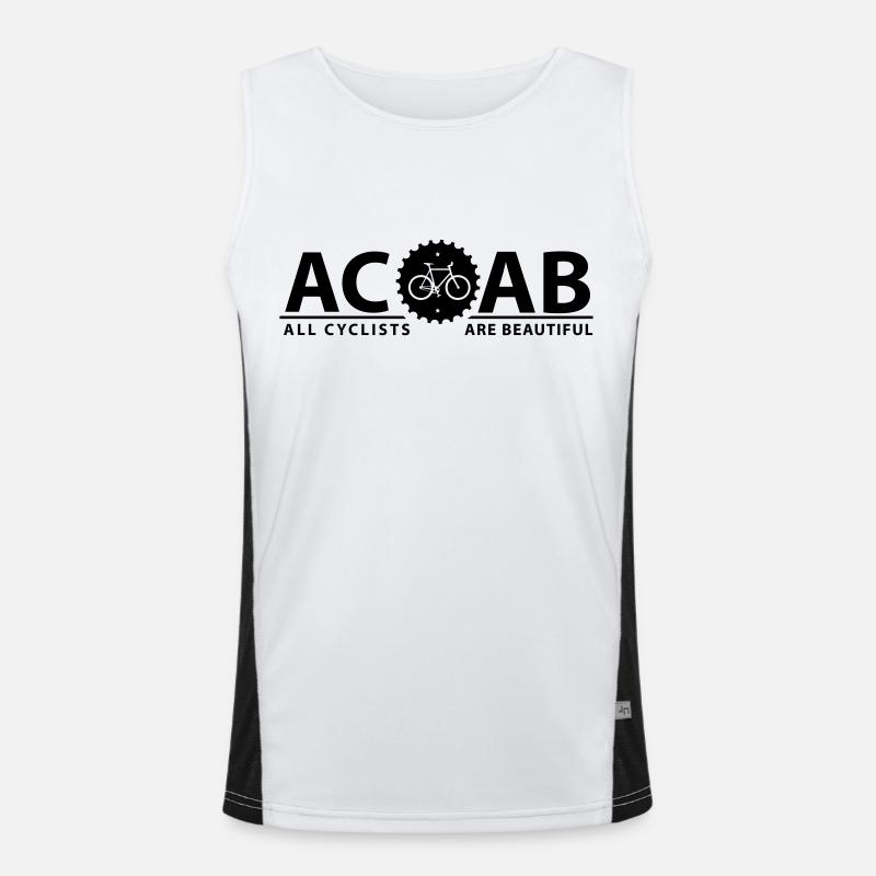 ACAB ALL CYCLISTS Funktionelles Kontrast-Tank Top für Männer 