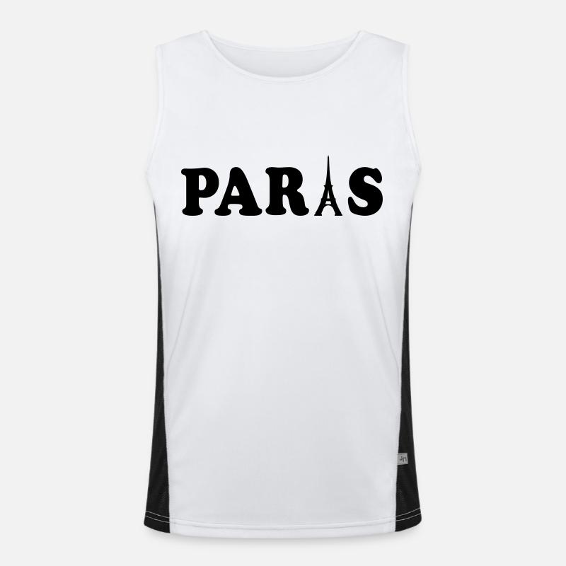 paris eiffelturm Funktionelles Kontrast-Tank Top für Männer 