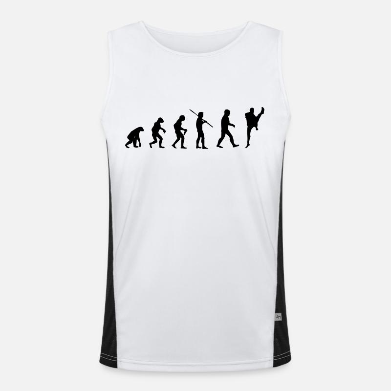 Martial Arts Evolution - Men's Functional Contrast Tank Top  - white/black