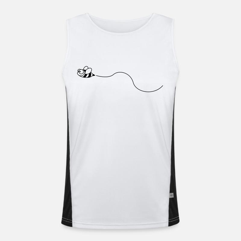 biene_1c Funktionelles Kontrast-Tank Top für Männer 