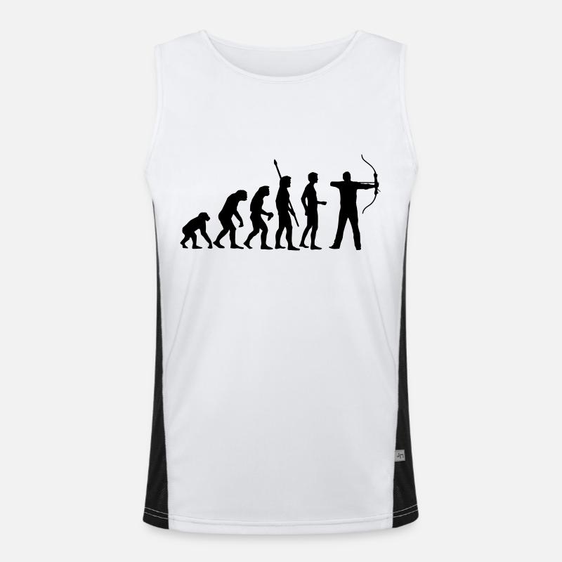 evolution_bogenschiessen - Men's Functional Contrast Tank Top  - white/black