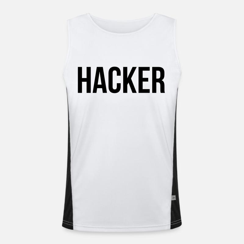 Hacker Funktionelles Kontrast-Tank Top für Männer 