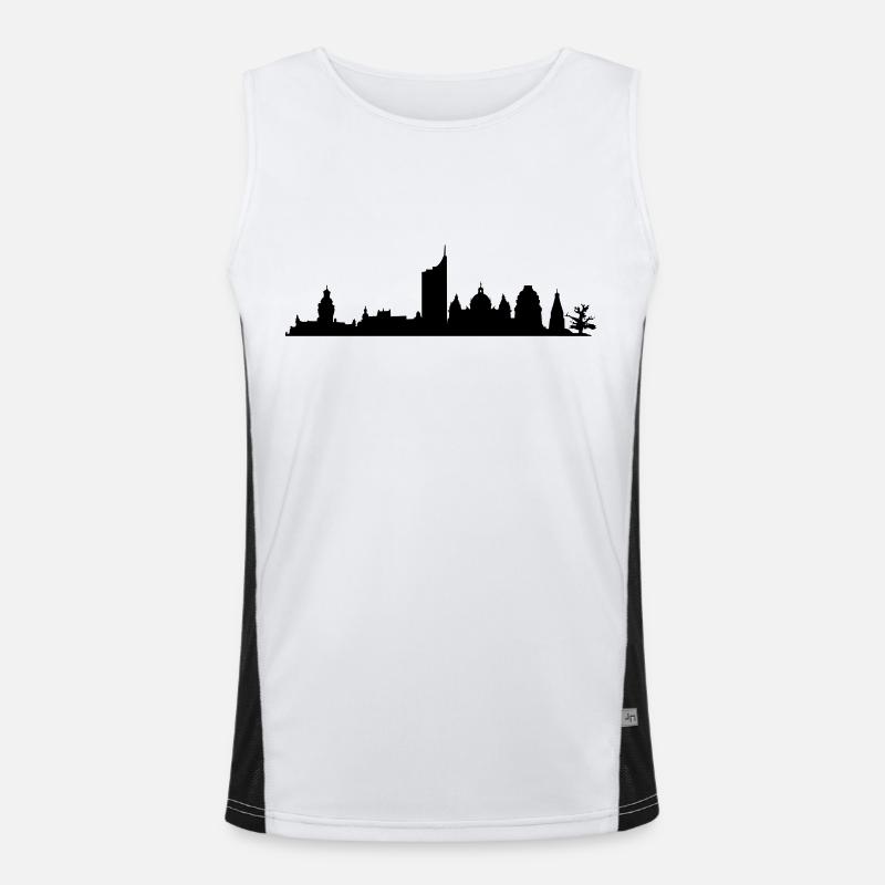 Leipzig Skyline Men's Functional Contrast Tank Top 