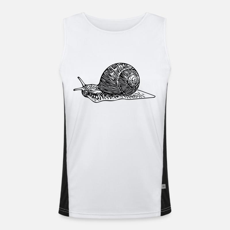 Schnecke Funktionelles Kontrast-Tank Top für Männer 