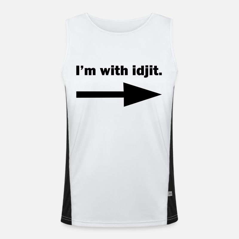 I'm with idjit Men's Functional Contrast Tank Top 