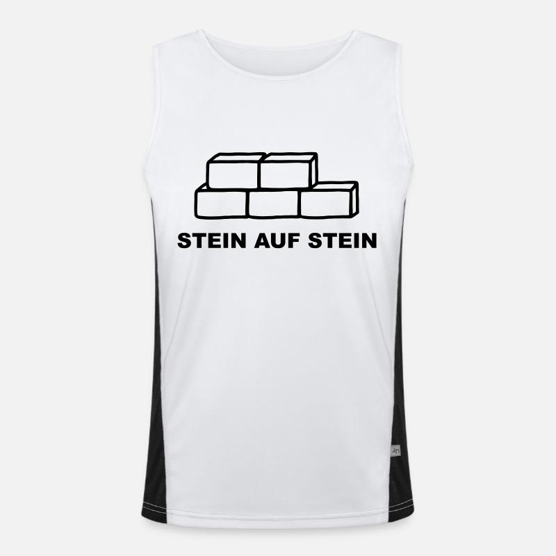 Stein auf Stein Funktionelles Kontrast-Tank Top für Männer 