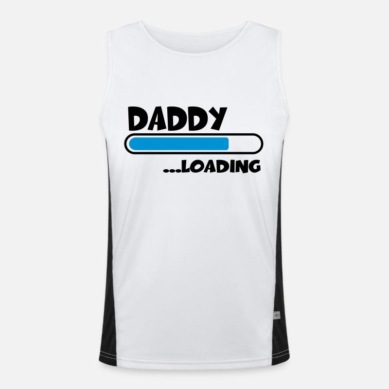 Daddy loading - Men's Functional Contrast Tank Top  - white/black